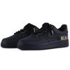 Nike Air Force 1 PU Abrasion Resistant Balance Low top Skateboard Shoes Unisex Black Gold CW2288-001(TEAM55-)