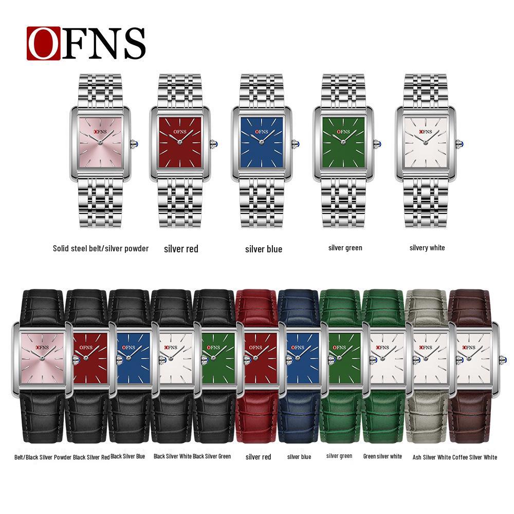 Oufani Women's Waterproof Roman Square Quartz Wristwatch