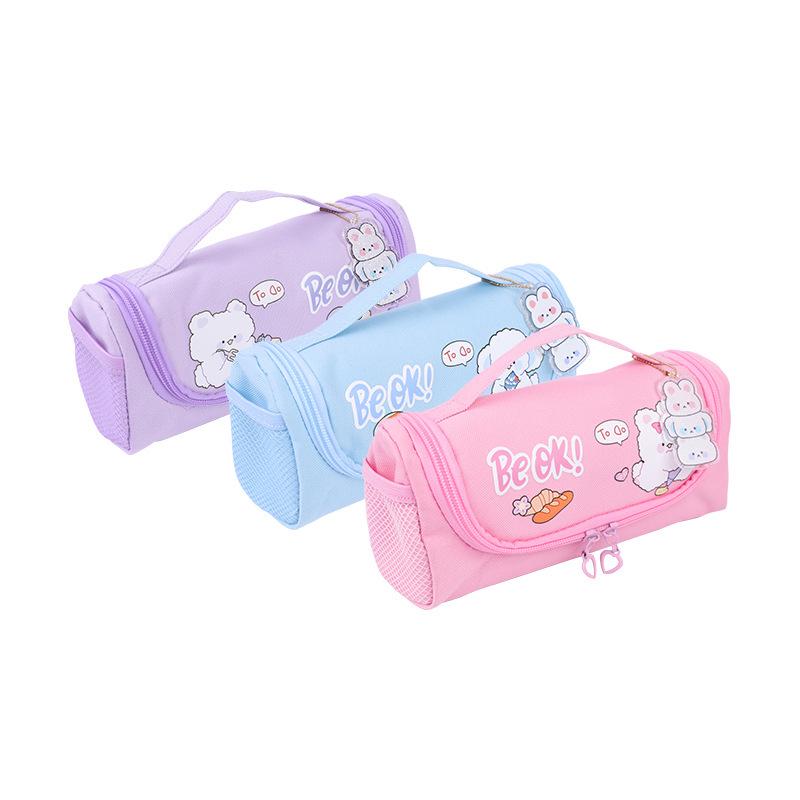 Beifa Be OK Cartoon Pencil Case - Oxford Cloth, Cute Girl's Stationery Bag