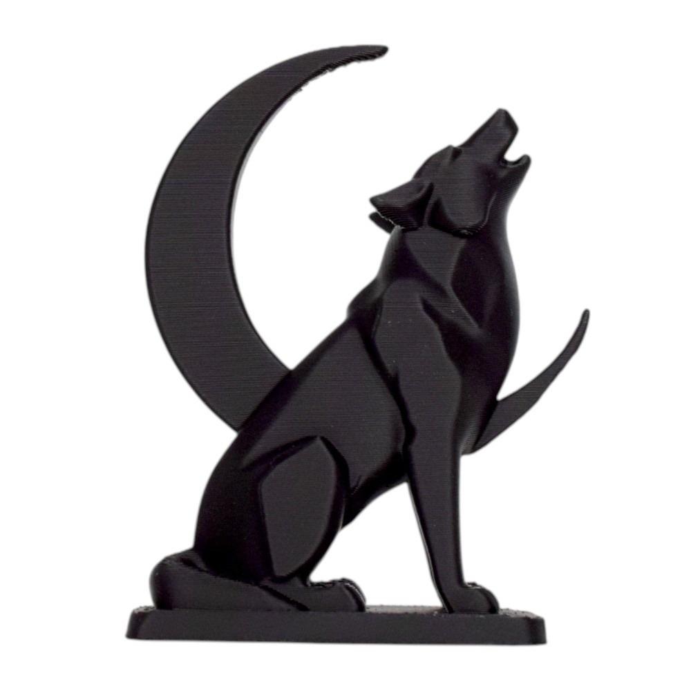 

Gothic Wolf Moon Statues Creative Decorative Wolf Ornaments Home Decoration 8cm Black Wolf