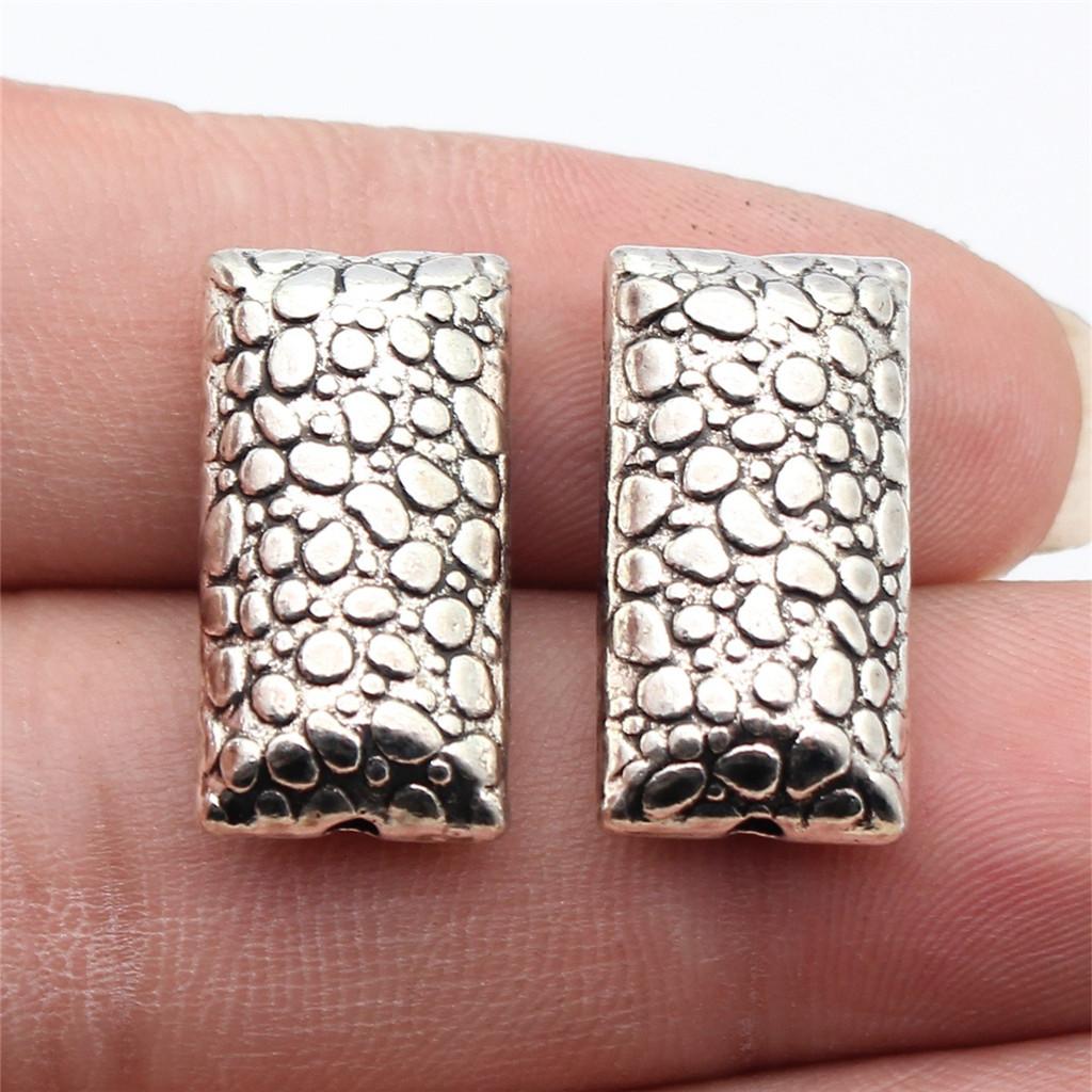 Twisted-Pattern Small-Hole Spacer Beads Mini Antique Bronze Silver Jewelry Making String Beads Separator