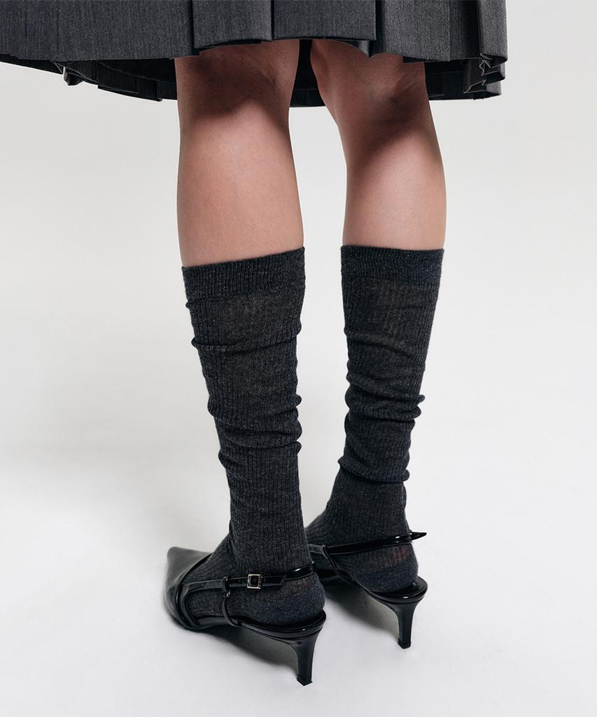 Lugkaeseuteu Ellie See-Through Knee Socks / Ellie Seethrough Knee Socks_6Colors