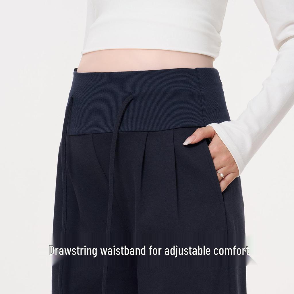 Masanon 2025 Maternity Wide-Leg Drawstring Pants – Comfortable Autumn Wear