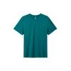 Einfarbige Lässige Atmungsaktive Rundhals Kurzarm T-Shirts für Herren Oberteile Aqua 1383668-449