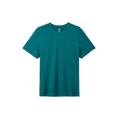 Effen Kleur Casual Trainings Ademend Ronde Hals Korte Mouw T-shirt Heren Tops Aqua 1383668-449