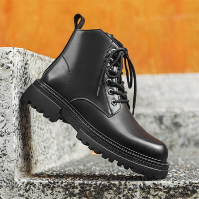 Bottes montantes pour hommes Big Yellow Boots de style britannique Martin Bottes d'outillage d'extérieur polyvalentes et rétro pour hommes 66621-J