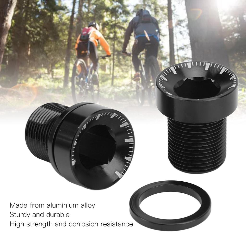 2Pcs Bike Crank Screw Spline Centre Shaft Aluminium Alloy High Strength Anticorrosion Sturdy   Bike Crank Cover