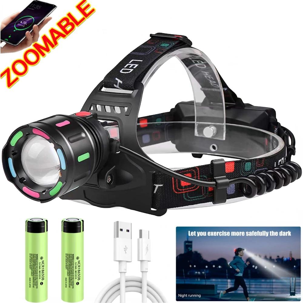 

Powerful 30W LED Headlamp 3*18650 USB Rechargeable Head Flashlight Outdoor Waterproof Zoom Camping Fishing Lantern
