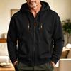 Herren Zip-Up Hoodie mit mehreren Taschen, Athletisches Lässiges Sweatshirt