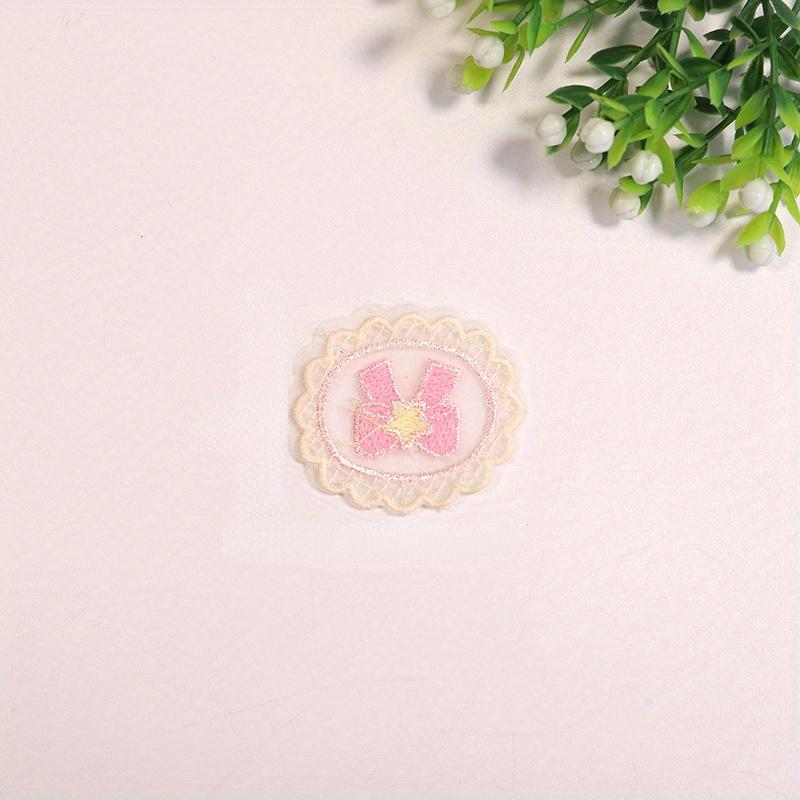 10PCS Lovely Flower Dress Decorative Patch Hairpin Accessories Lace Hollow Mesh Love Flower Decorative Embroidered Cloth Sticker