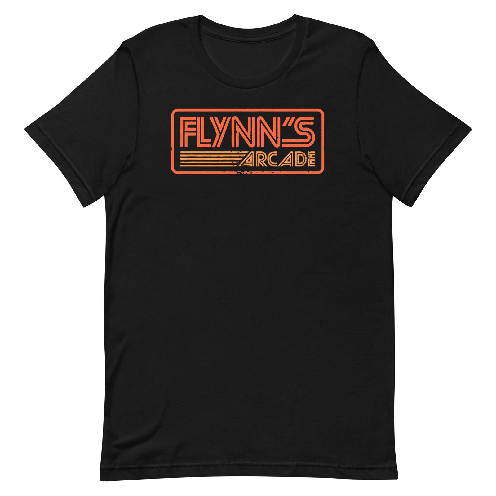 Flynn s Arcade Black Graphic Tee Shirt Unisex 100% Cotton T-shirt Mens Tees Top 3XL