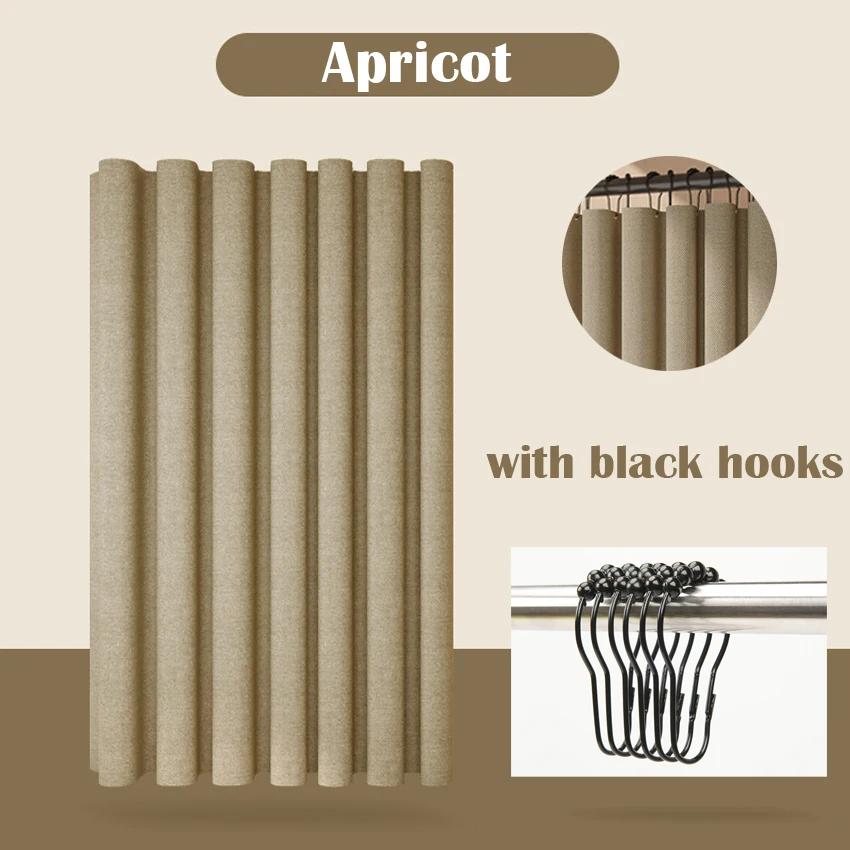 Плотная занавеска для душа с имитацией льна — фото 16