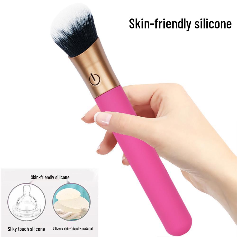 Customized Vibrating Makeup Brush Insert - Female Electric Massager & Orgasm Enhancer