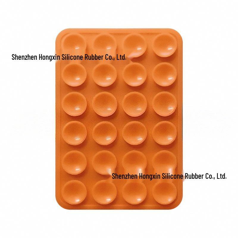 Silicone Suction Cup Holder for Mobile Phones - Square, Single-Sided, Set of 24