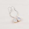 Rainbow Moonstone Gemstone 925 Sterling Silver Jewelry Handmade Earrings 2.60" EE-43-30