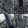 Dior Double saddle Handbag Trotter Navy blue canvas Women Used