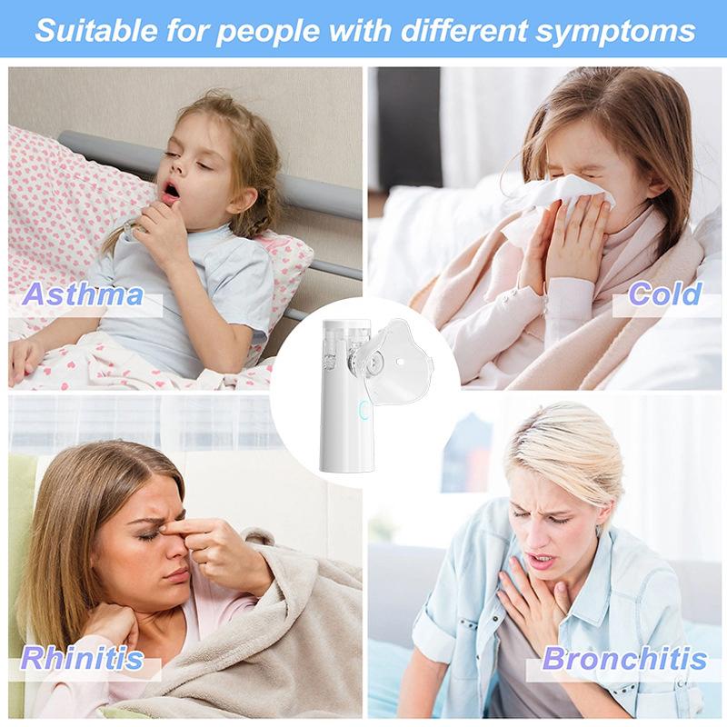 Home Medical Portable Handheld Nebulizer Children'S Silent Bilateral Ultrasonic Micro-Mesh Nebulizer