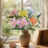 Plastic Simulated Flower Handmade Silk Fake Bouquets Centerpiece Fake Flowers  Wedding Decor