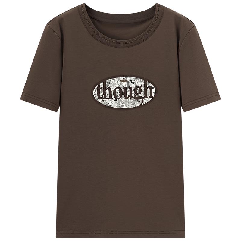 Women s Loose Fit Round Neck Short Sleeve T-Shirt M