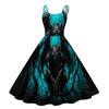 Women's Halloween Print Off-Shoulder Spaghetti Strap Dress