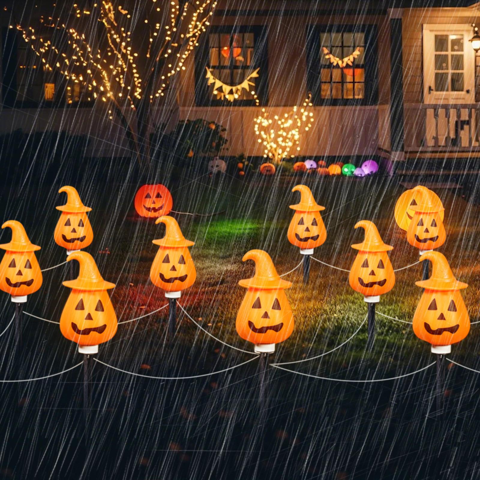 

Хэллоуин 6 шт. Тыква на батарейках Уличная для Хэллоуина Сад Двор Украшение One Size