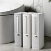 Plastic Garbage Can with Press Type Opening Large Capacity Trash Can Waste Bin Toilet Brush for Daily Disposal Need