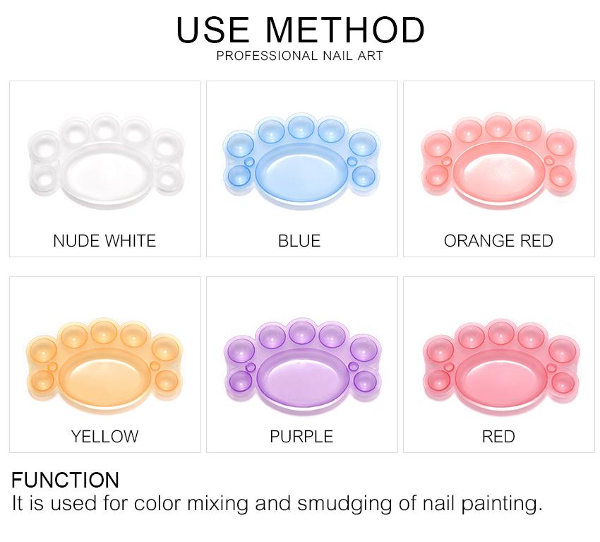 kads 1pc Nail Art Polish Color Mixing Palette Dish Dappen Dish Drawing Painting Tool Artist Paint Mixing Folding Palette