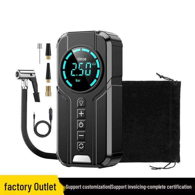 Wireless Portable Car Air Pump & Power Bank: Tire Inflator & Jump Starter Combo