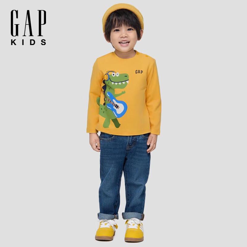 Gap Toddler Boys Cotton Cartoon Long Sleeve T-shirt 120/60