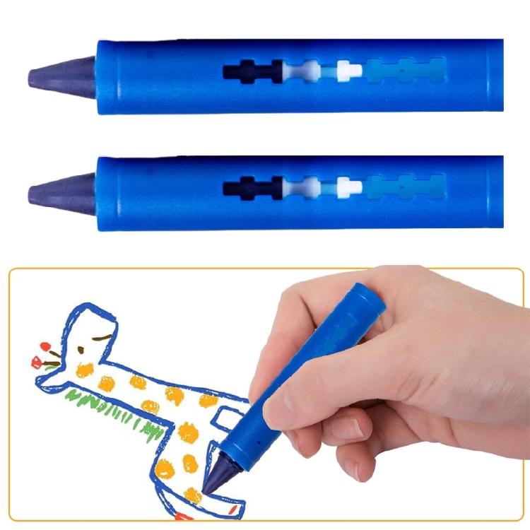 Washable Crayons For Kids Toddler Comfortable Grip Colorful Crayon with Pen Holder for Toddler Art Drawing Coloring