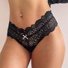 2Pcs/Lot Women Sexy Lace Panties Bow Low-Rise Temptation Lingerie Female G String Transparent Underwear Embroidery Thong Intimates