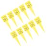 10 PCS Rain Gauge with Numbers Yellow ABS 1.5in Rain Measure Gauge for Deck Lawn