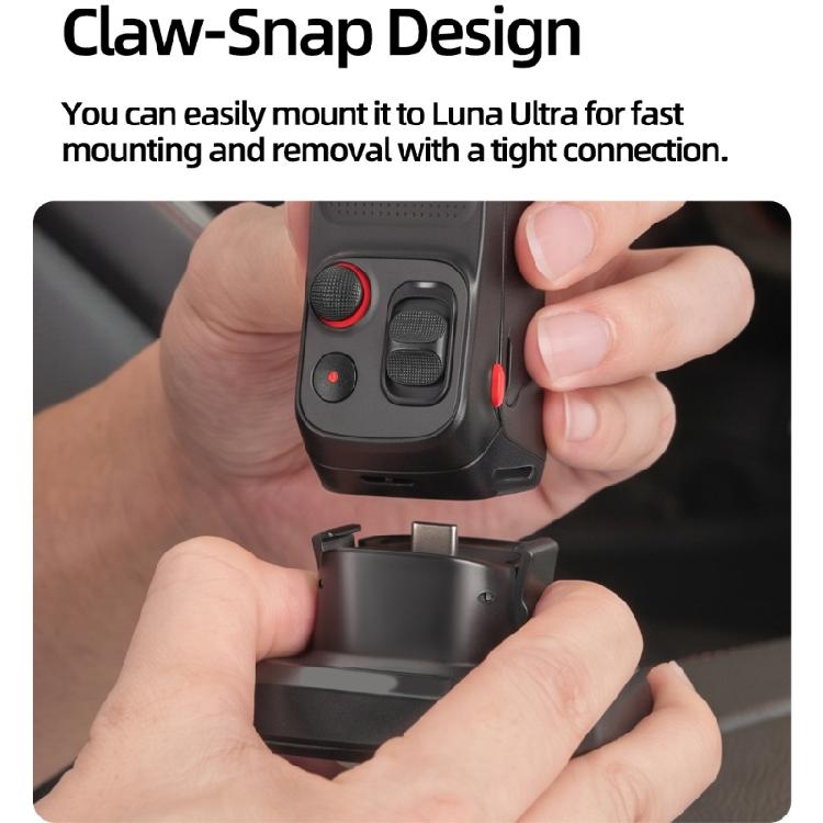 Adhesive-Backed Camera Mount Base with Plastic and Metal Construction, Easy Camera Release and Type C Charging for LunaUltra/LunaPro
