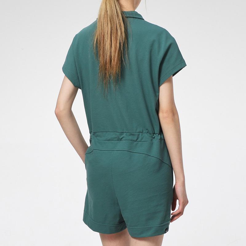 Puma Ss21 Zipper Women Jumpsuit Green 532849-45