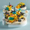 6IN1 Building Blocks Police Truck Engineering Crane City Fire Car Helicopter Tank Bricks Set Toys for Children Kids Gift