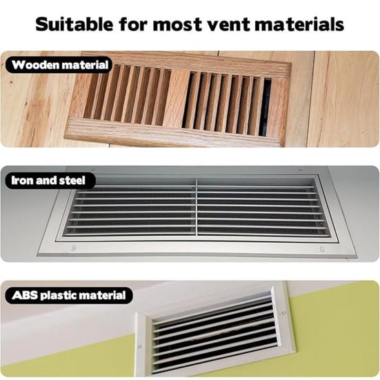 Yousheng 6Pcs 8x15.5-inch PET Vent Covers with Clear Adhesive Home RV HVAC AC Floor Wall Ceiling Air Register Air Vent Cover Sheet Fits on Wood