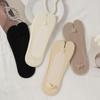 1/3 Pairs Women's Toe Splitting Invisible Boat Socks Ice Silk Non-Slip Low Cut Thin Breathable Sweat Absorbing Socks