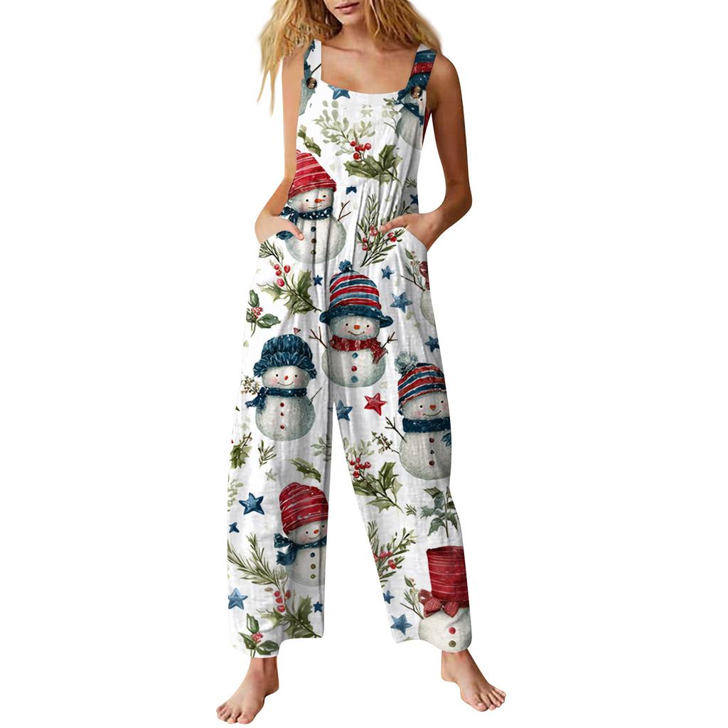 Women's Jumpsuit Printed Casual Loose Jumpsuit