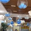 Transparent Ceiling Balloons for Mall Jewelry Store National Day Event Decor