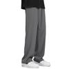 Men Summer Ice Silk Casual Pants With Drawstring Waist For Youth Comfort Fit