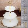 3 Layers Cake Plate Stand Handle Cake Stand Hardware Holder For Wedding Party Making Resin Cupcake Dessert Platter Serving Stand