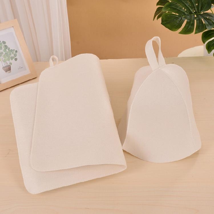 Wool Felt Sauna Hat Reusable Shower Cap for Home Bathroom Bathing Accessories