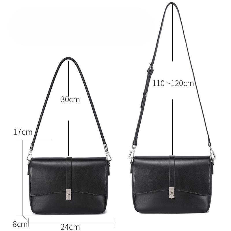 Geantă de tip crossbody Geantă de umăr din piele de vacă, strat superior