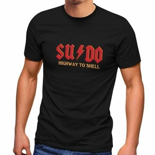 SU DO Highway to Shell Word Game Gift For It Expert Admin Mens T-Shirt- S