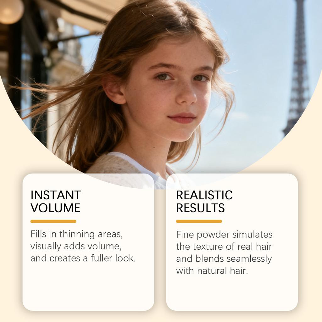Haar-Keratin Haar-Puder ist ein Verdickungs-Puder geeignet für Haarausfall oder dünner werdendes Haar. Geeignet für Männer und Frauen.