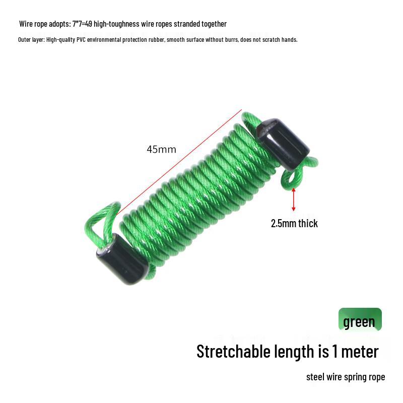 Steel Wire Reinforced Coiled Anti-Loss Lanyard