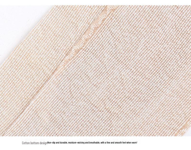 Langsha Women's Summer Silk Ankle Socks - 2026 Nude, Wear-Resistant, Non-Slip, Cotton Bottom, Core-Spun Silk