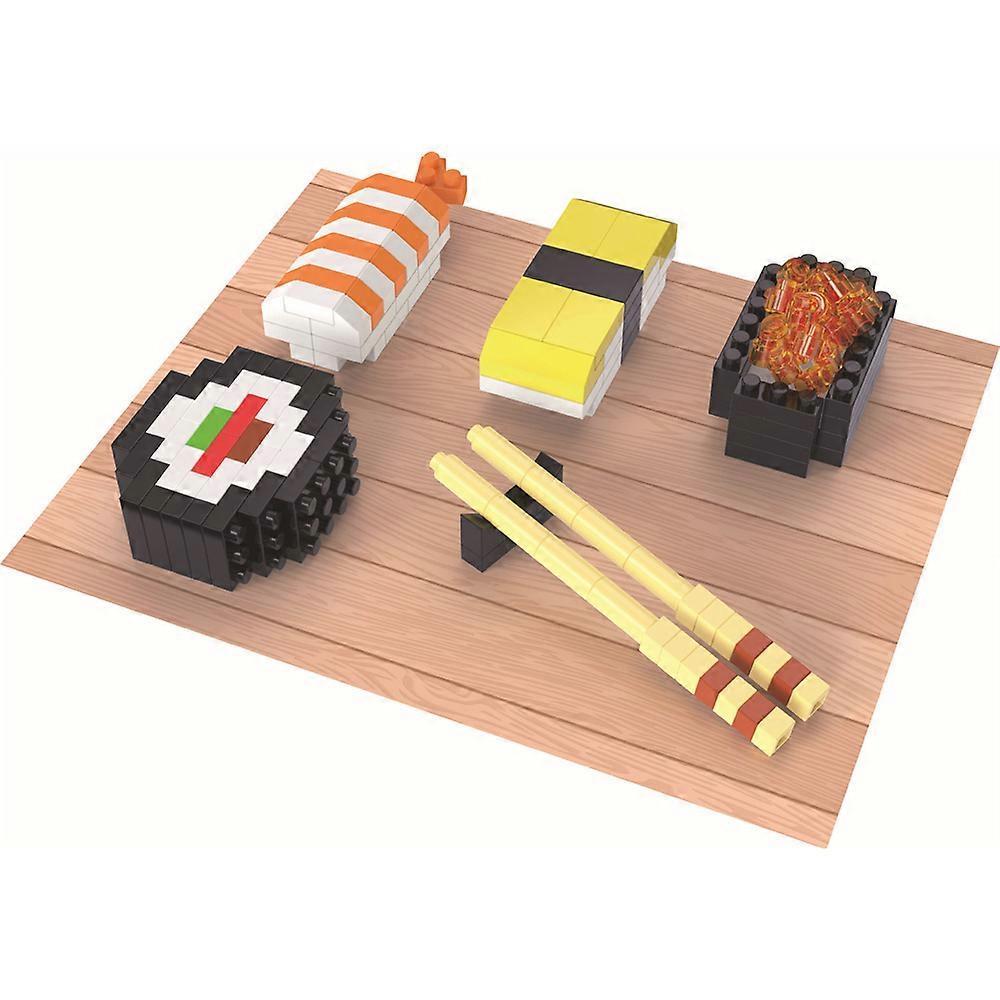 French Fries Sushi Mini Building Blocks Children's Toys Food Modeling Building Blocks Fast Food Burger Ice Cream