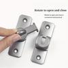 1pc Perforation-Free Door Buckle - Anti-Locking & Anti-Theft Heavy-Duty Aluminum Alloy & Stainless Steel Security Hardware, Sleek Metallic Finish