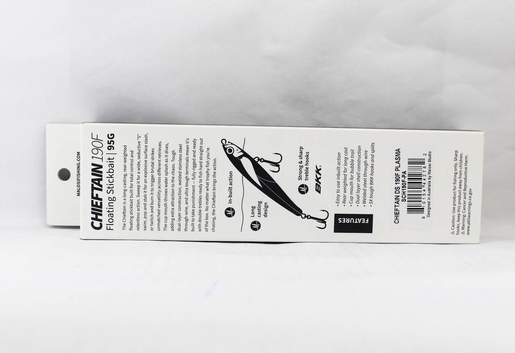 Malosi SCH190F-PA Staple Chieftain 190F Floating Lure Plasma (2782)